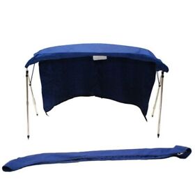 2021040 Bayliner 2010 197 Sd Sunbrella 65-100 Blue Aluminum Boat Camper Top