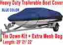Bc-gzys-bu Varies Crownline 225 Br Boat Trailerable Cover All Weather Hd Blue Color