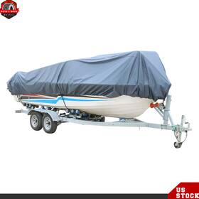 Ber315390 Berliii Grey Trailerable Fishing Ski Bass Vhull Waterproof Boat Cover 11-22ft Unused
