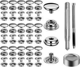 Betterjonny 750319034318 240 Pieces Stainless Steel Snap Fastener Kit 15mm Silver