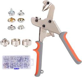 Ek6009 Billion Gold Snap Fastener Tool Canvas Kit Heavy-duty Silver