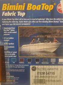 54873 Bimini Top 8foot X 54inch 67-72inch Taylor Made 54715 Fits Frame White