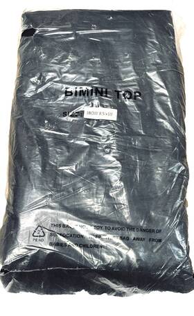 Top3 Bimini Top 3 Bow Boat Cover Black 8.5ftx10ft