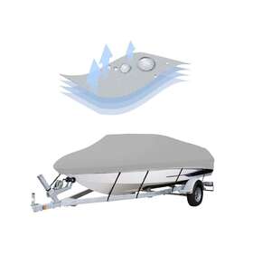 Fp002021 Blpextrm 600d Boat Cover 17-19ft Oxford Fabric Heavy Duty Waterproof Trailerable
