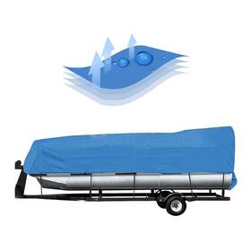 Fp002110 Blpextrm 17-20ft Trailerable 600d Pontoon Boat Covers Heavy Duty Waterproof Uv Resist