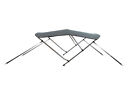 Bmn-7378g Komo Covers New Boat Bimini Top Grey Boot Hardware