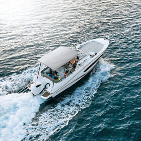 A17061901c Boat Roof Cover Anti-uv Waterproof For V-hull Jon Center Console Boats 3bow Gray