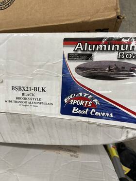 1-bsbx21blk Boater Sports Narrow Bass Boat Cover
