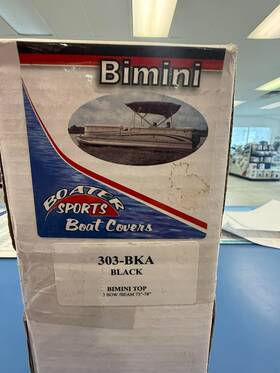 303-bka Boater Sports Bimini Top Black 3 Bow 73 78 Inch Beam