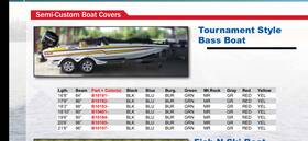 B10197-blk Boaters Sports Bass Boat Cover 21.5 Feet Trailering