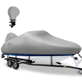 1200d Boatpro 735530162330 Boat Cover 17-19ft With Motor Waterproof Heavy Duty Marine Canvas
