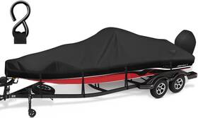 1200d Boatpro 762668820801 Boat Cover Bass Covers 17-19ft With Motor And Metal Buck