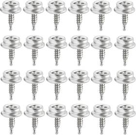 Jr240228048 Bonsicoky 50 Pcs Stainless Steel Boat Canvas Snaps 3/8 Inch Socket Snap Silver