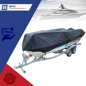 Bt22671b Botjj Boat Cover 17-19ft Black Trailerable Fishing Ski Bass V-hull Runabouts 210d Us
