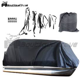 Bou1451120 Boutiquetrove 21-24ft Waterproof Boat Cover Trailerable Pontoon Dust Resistant Gray New