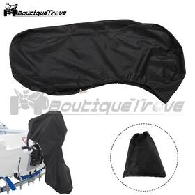 Bou3148808 Boutiquetrove 600d For 15-20hp Motor Black Boat Full Outboard Engine Cover Waterproof