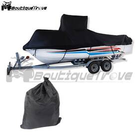 Bou3561976 Boutiquetrove Black -heavy Duty Center Console T-top Roof Boat Cover 606 320 16ft - 18.5ft