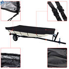 Yi147105t Brand New Black For Jon Boat Cover 12ft-18ft L Beam Width Up To 75inch 210d