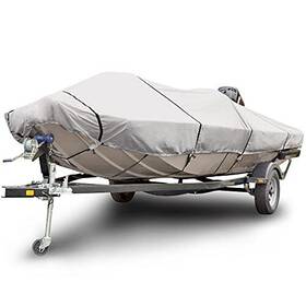 Budge 018397117928 B-611-x2 600 Denier Low Profile Flat Front Boat Cover Gray Waterproof Uv