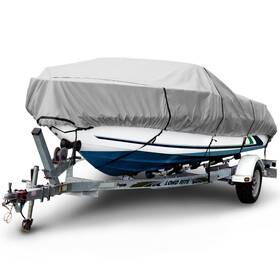 B-1231-x5 Budge 018397119151 1200 Denier Boat Cover Fits Console V-hull Boats 18ft-20ft Gray