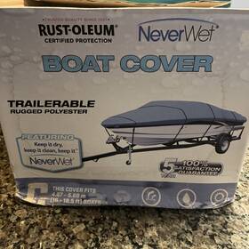 1105868 Budge Boat Cover Model C Fits 16 - 18.5 Ft Boats Neverwet Stain Resistance