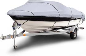 B-1201-x1-r Budge New Boat Cover V-hull Fishing Gray 12ft-14ft Long Beam