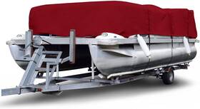 P-203a-1 Budge American Flagship Ripstop Pontoon Cover Burgundy 17ft To 20ft Long Beam