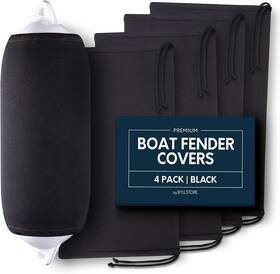 Byllstore 4-pack-black-1026 Boat Fender Covers Polyester 4-pack 10 X 26 Black