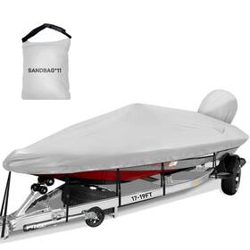 Caminor 735530551295 Boat Cover 17-19ft Bass Tracker With Sand Bag Mooring Kit