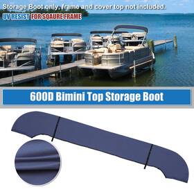 Carpopart 641832775751 Square Tube Bimini Top Storage Boot 79 Inch -84 W 600d Polyester Navy Blue 1 Set
