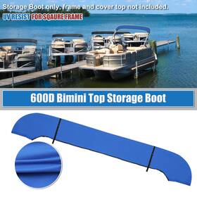 Carpopart 641832777922 Square Tube Bimini Top Storage Boot 91 Inch -96 W 600d Polyester Pacific Blue 1 Set