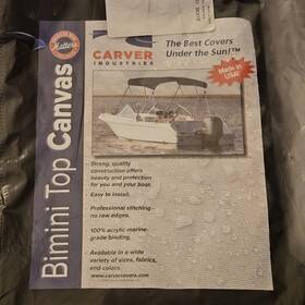 Carver 404s02 Sun-dura Bimini Top And Boot Black 54 Inch Tall 6ft Long 79-84 Wide