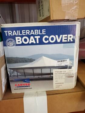 500-77218p Carver Trailable Boat Cover Wide Bass - 18ft. 6 Inch
