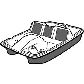 74305f-10 Carver 74305f10 Boat Covers Cover 5 Seat. Pad. Bt Pfii Gray