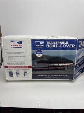 77218a Carver Wb-18 Acrylic Deck Console Bass Boat Cover Natural No Tie Down