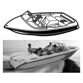 74100s-11 Carver Boat Covers Cover Tournament Style Ski I/o 19 Mist Gray