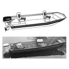 74201f-10 Carver Boat Covers - Slate Gray Poly-flex Ll Cover For 14ft6 Inch L X 60 W Open