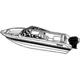 77019f-10 Carver Boat Covers Cover Vhull Fits Runabout O/b 19 W/windhsield And Bow Rai