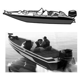 77220s-01 Carver By Covercraft Wide Pro Series Charcoal Gray Sun-dura Boat Cover