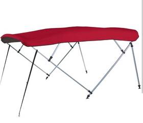 510a08 Carver Covers Cover 4 Bow Pontoon/deck Boat Bimini Top 8 And Storage Boot Burgundy 91-96 Inch