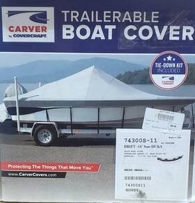 Crv74300s-11 Carver - Drift Boat Cover No Bra Sun-dura 16ft