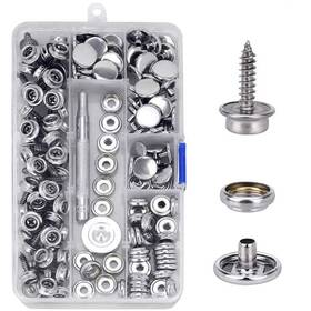 305034-us10 Cenoz 150 Pcs Canvas Snap Kit Tool Metal Screws Snaps One Size Silver