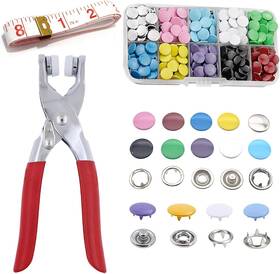 Zm0102 Censib 800pcs Snap Button Kit 3/8inch With Fastener Tool For Red