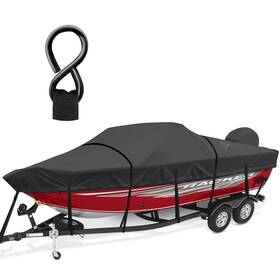 1200d Cerumute 735530940075 Boat Cover Heavy Duty Waterproof Covers 17-19ft With Motor