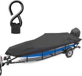 1200d Cerumute 9148 Boat Cover Heavy Duty Metal Buckle Waterproof For Bass 17-19ft