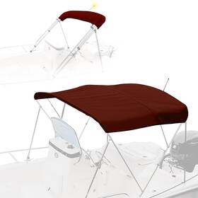 Burgundy-54-60-a Cerumute D-bimini-3--burgundy-54-60-a 3 Bow Bimini Top Replacement Canvas With Stern Light Hole And Storage Boot 9