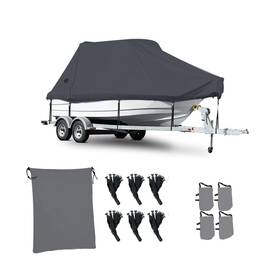 Cheyibao 743693938778 Trailerable V-hull Boat Cover Waterproof Heavy Duty Uv Resistant Marine Grade