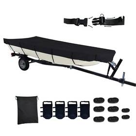 Cheyibao 754131538825 Cover 12ft 420d Waterproof Trailerable Jon Boat Upgraded Version With Additional