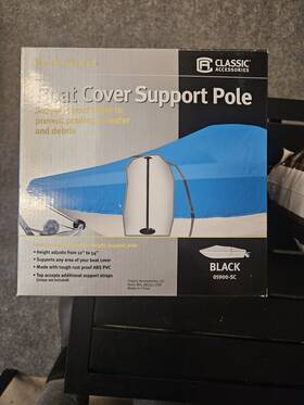 059000-sc Classic Accessories Pontoon Boat Cover Support Poles Adjustable Height Black