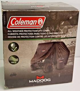 2000012630 Coleman Maddog Gear Utv Cover All Weather Resistant 300d Protection Black New